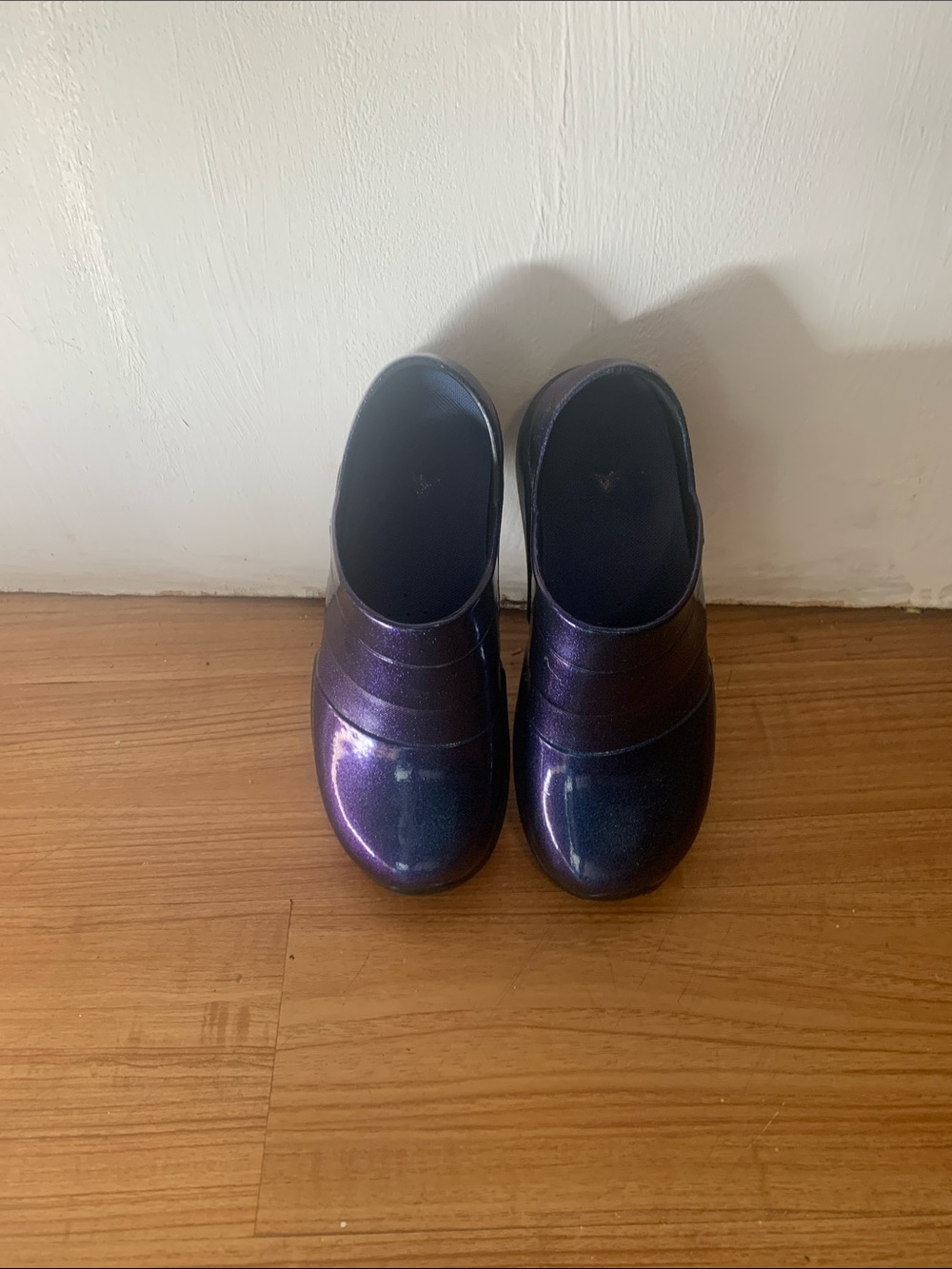 Iridescent Blue-Purple Slip-On Mules - Picture 4 of 4